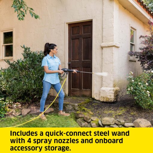Kärcher Pressure Washer K2100PS, Max 2625 PSI, 3 Spray Nozzles, Detergent Tank, For Cars, Driveways, Siding, Patios, 2.07 max. GPM - Image 6