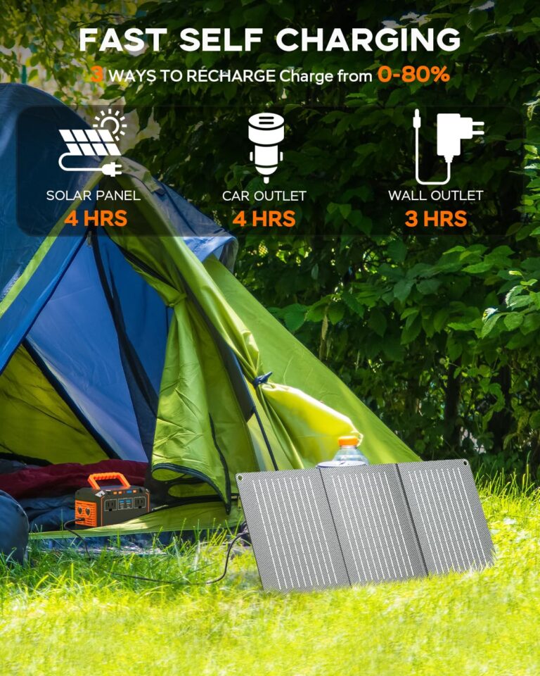 MARBERO 150W Peak Solar Generator with 30W Solar Panel 111Wh Camping Portable Power Station 110V Power Bank with AC Outlet(2*USB A, 2*USB C, 2*AC) for Outdoor Travel Home Blackout Emergency Hurricane - Image 5
