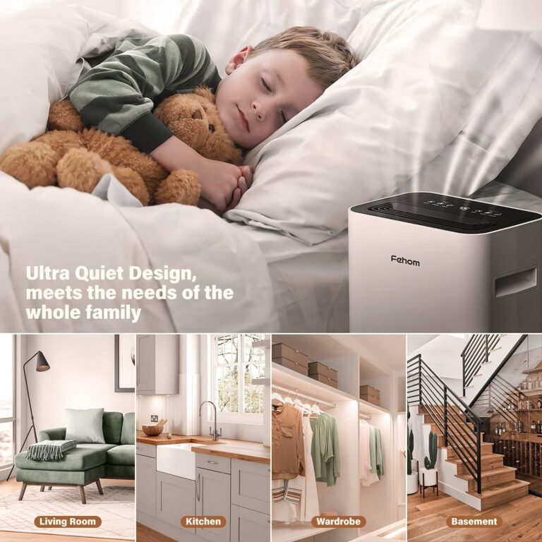 Fehom 4500 Sq. Ft Dehumidifier for Home Basements Bathroom Bedroom Continuous Drainage, with Auto Shut Off Humidity Control and Drain Hose - Image 3