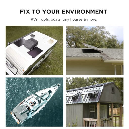 EF ECOFLOW 2PCS 100W 12V Solar Panels, High Efficiency Monocrystalline PV Modules, IP68 Waterproofing, Ideal for RV& Marine Rooftop, Farm Battery, Power Kits & Ecosystem - Image 4