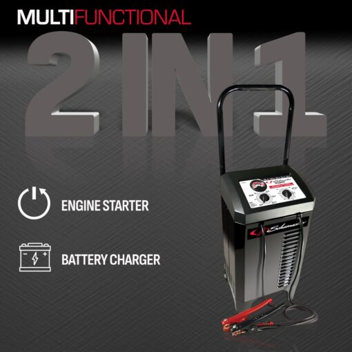 Schumacher Electric Manual Battery Charger & Engine Starter – 6V/12V 200A Heavy-Duty Auto Battery Charger with 40A Boost Mode, Color-Coded Clamps, 6-Foot Output Cables & Rugged Design SC1446 - Image 8