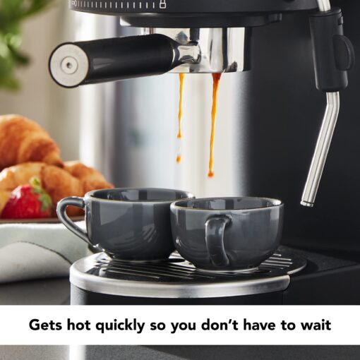 KitchenAid Semi-Automatic Espresso Machine KES6403, Black Matte, 1.4 Liters - Image 4