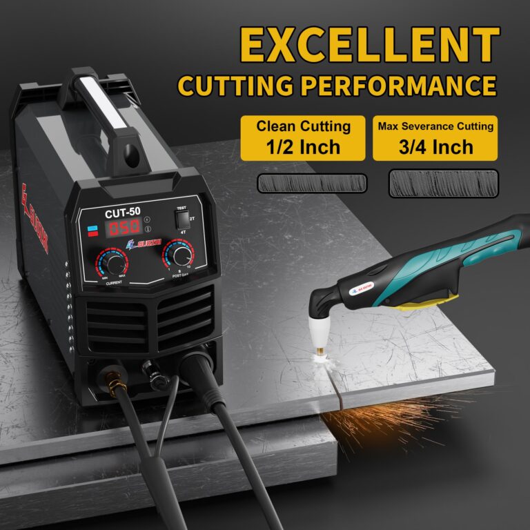 GZ GUOZHI Plasma Cutter, 50 Amp Air Inverter Plasma Cutter, 110V/220V Dual Voltage Digital Display IGBT Inverter Plasma Cutting Machine with 2T/4T/TEST Function - Image 6