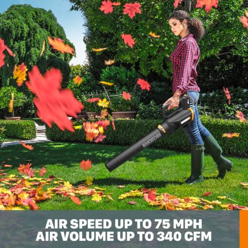 Worx 20V 22" Hedge Trimmer, String Trimmer & Edger, Leaf Blower Bundle with 2 Batteries & Charger - Image 2