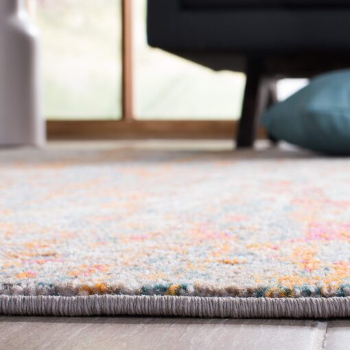SAFAVIEH Madison Collection Area Rug - 9' x 12', Grey & Orange, Modern Abstract Design, Non-Shedding & Easy Care, Ideal for High Traffic Areas in Living Room, Bedroom (MAD460F) - Image 6