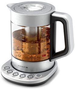 Vianté Electric Kettle With Infuser For Loose Leaf. Hot Tea Maker With Temperature Control And Automatic Shut Off. Tea Kettle With Brewing Programs. 1.5 Liters Capacity
