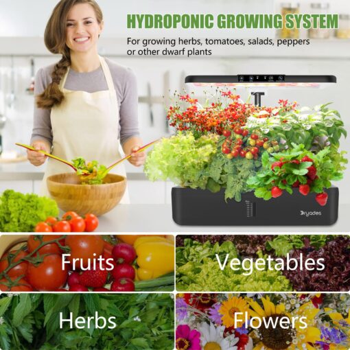 Hydroponics Growing System Indoor Garden - DRYADES 44 Pods Herbs Garden Kit Indoor with LED Grow Light Grow Anything Plants Germination Kit (No Seeds) Harvest Vegetable Lettuce for Home Kitchen - Image 2