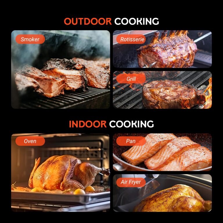 Wireless Meat Thermometer - 5G Wi-Fi and 5.4 Bluetooth Meat Thermometer Digital Wireless for Grilling and Smoking with IP67 Dual Probes and Backlight LCD Display for BBQ, Smoker, Oven, Grill - Image 4