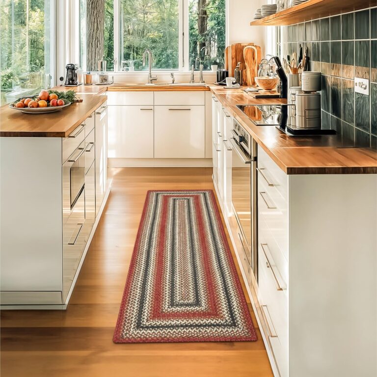 Homespice Chester Red Country Braided Hall Runner 22x72 The Perfect Kitchen Runner Rug