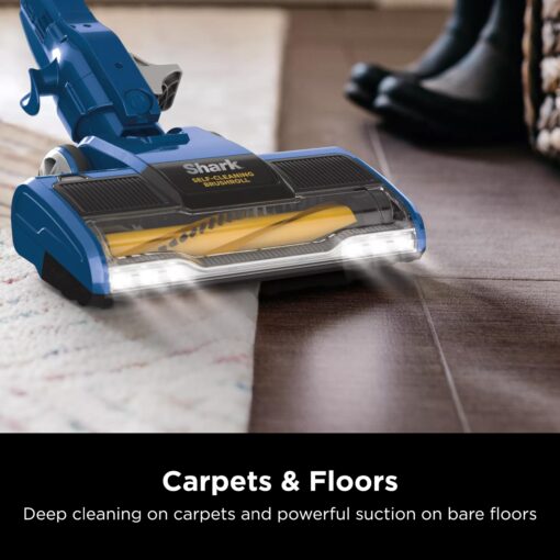Shark HV343AMZ Rocket Corded Stick Vacuum with Self-Cleaning Brushroll, Lightweight & Maneuverable, Perfect for Pet Hair Pickup, Converts to a Hand Vacuum, Crevice Upholstery Tools, Blue/Silver - Image 10