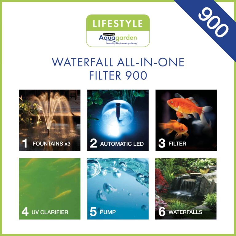 Aquagarden Pennington, Inpond 6 in 1 Pond & Water Pump, Filter, UV Clarifier, LED Spotlight,All in One Solution for a Clean, Clear and Beautiful Pond, for Ponds up to 900 Gallon, Black - Image 11