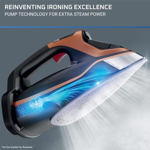 Rowenta, Iron, Steam Force Pro Stainless Steel Soleplate Steam Iron for Clothes, 400 Microsteam Holes, Professional Results, 1850 Watts, Auto-off, Ironing, Copper Clothes Iron DW9540 - Image 7