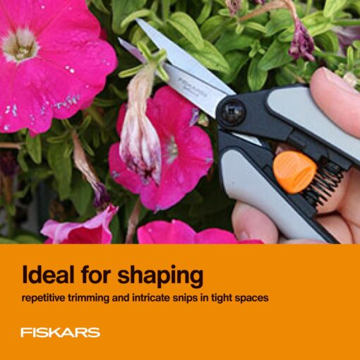 Fiskars 15pc Micro-Tip Pruning Snip Set, Precision Stainless Steel Blades, Softgrip Handles for Deadheading, Trimming & Shaping Small Plants - Image 2