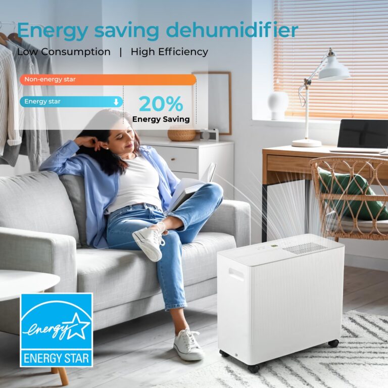 Euhomy 4500 Sq.Ft Energy Star Dehumidifier for Basement with Drain Hose, 50 Pint to 110 Pint Dehumidifier with 1.59 Gallon Water Tank, Auto Drainage,Large Dehumidifiers For Home with 4 Operation Modes - Image 4