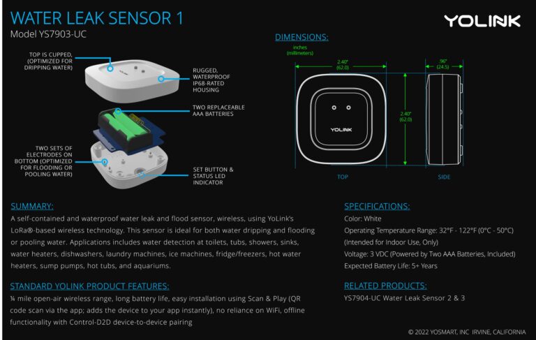 YoLink Smart Home Starter Kit: Smart Plug Mini, Siren Alarm, Water Leak Sensor, Motion Sensor, Temperature/Humidity Sensor, 2 Door/Window Sensors & Hub - Image 4