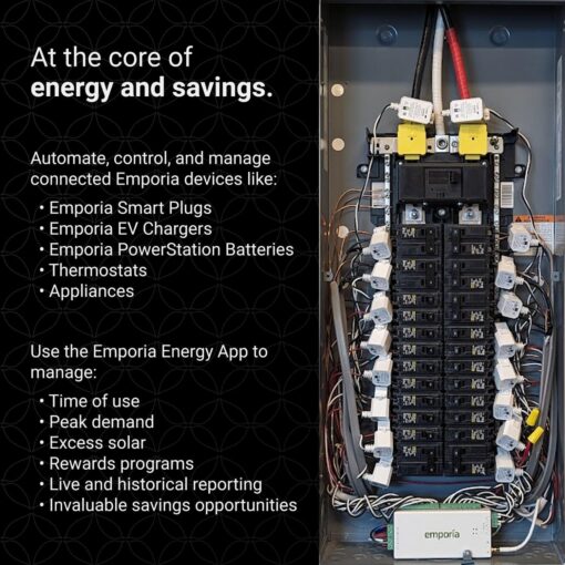 Emporia Vue 3 Commercial 3-Phase Smart Energy Monitor - Business and Home Automation Device with Real Time Electricity Usage Monitor, Power Consumption Meter, Solar and Net Metering - Image 9