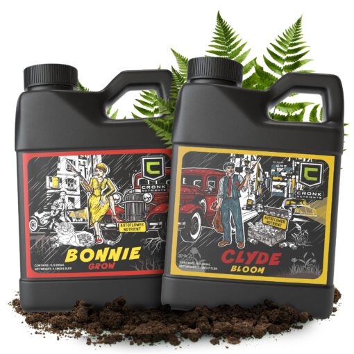 Cronk Nutrients Bonnie & Clyde Autoflower Nutrients Bloom and Grow – Yield Increasing Autoflower Plants Nutrient Kit – Easy to Use Plant Food – Optimal Formula for Optimal Results, 4L