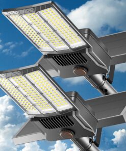 8000W Solar Street Light, Commercial Grade Solar Street Lights Outdoor Dusk to Dawn, Solar Lights Outdoor with Motion Sensor and Remote Control, Solar Parking Lot Lights for Yard, Country 2PACK