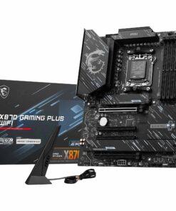 MSI X870 Gaming Plus WiFi Motherboard, ATX - Supports AMD Ryzen 9000/8000 / 7000 Processors, AM5-60A SPS VRM, DDR5 Memory Boost 8200+ MT/s (OC), PCIe 5.0 x16 & 4.0 x16, M.2 Gen5, Wi-Fi 7, 5G LAN