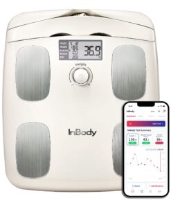 InBody Dial H20 Body Fat Scale - InBody Scale for Body Weight, Fat Percentage and Muscle Mass - Gym Accessory for Men & Women, Body Fat Measurement Device - Bluetooth-Connected, Oatmeal Beige