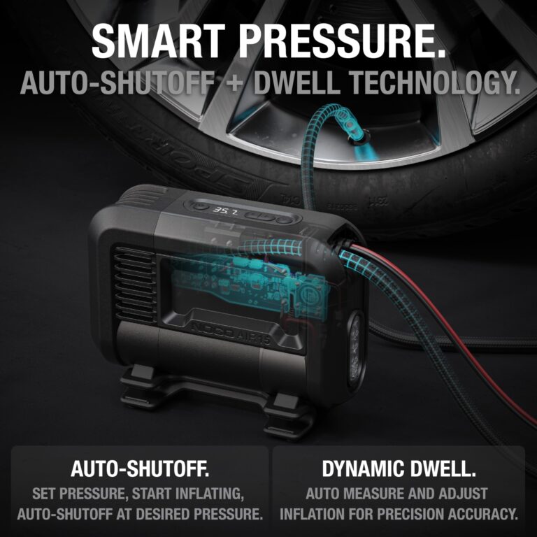 NOCO AIR15 UltraFast 15A Tire Inflator, 12V Portable Air Compressor Pump, Rated at 80 PSI, Inflates Tires from 0-40 PSI in 2.9 Minutes with a Digital Gauge, Smart Pressure and Auto-Shutoff - Image 4