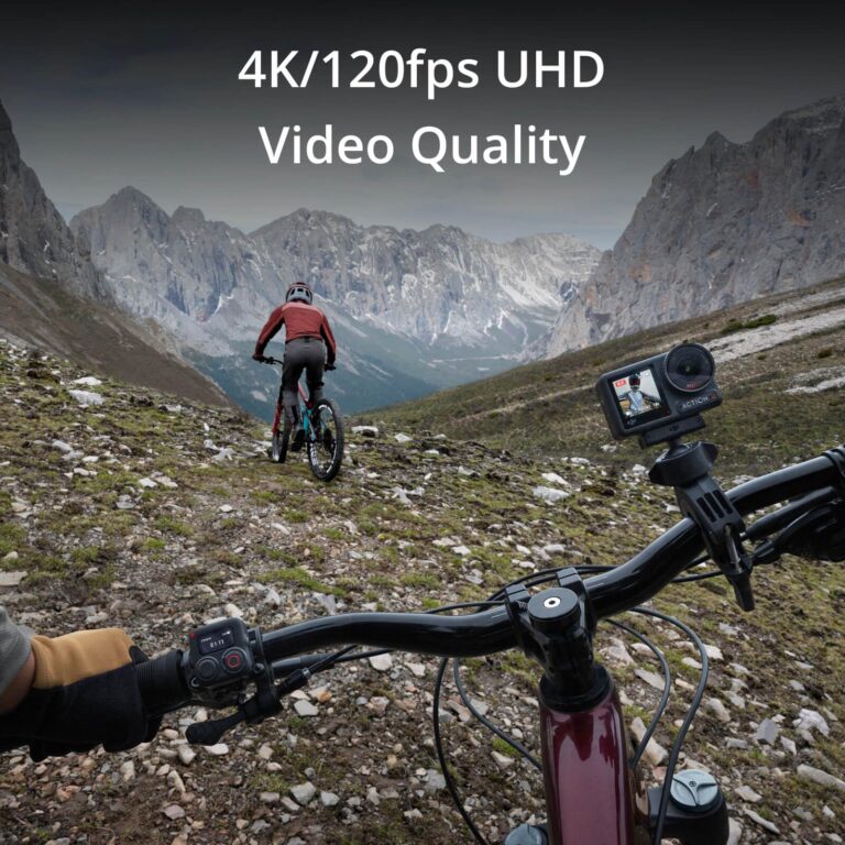 DJI Osmo Action 4 Essential Combo, 4K/120fps Waterproof Action Camera with a 1/1.3-Inch Sensor, Stunning Low-Light Imaging,10-bit & D-Log M Color Performance, Long-Lasting 160 Mins, Outdoor Camera - Image 5