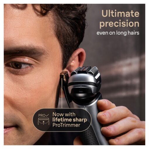 Braun Series 9 PRO+ Electric Razor for Men, 5 Pro Shaving Elements and Shave-Preparing ProComfort Head for Closeness & Skin Comfort, 6in1 SmartCare Center, Wet or Dry Use, Charging Stand, 9597cc - Image 3