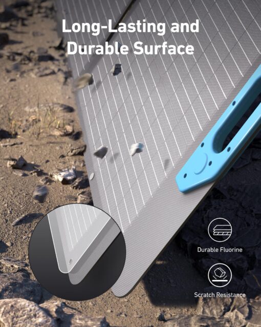 Anker SOLIX PS100 Solar Panel with Adjustable Kickstand, 100W Foldable Portable Solar Charger, IP67 Waterproof, 23% Higher Energy Conversion Efficiency, for Camping, RVs, and Blackouts - Image 4