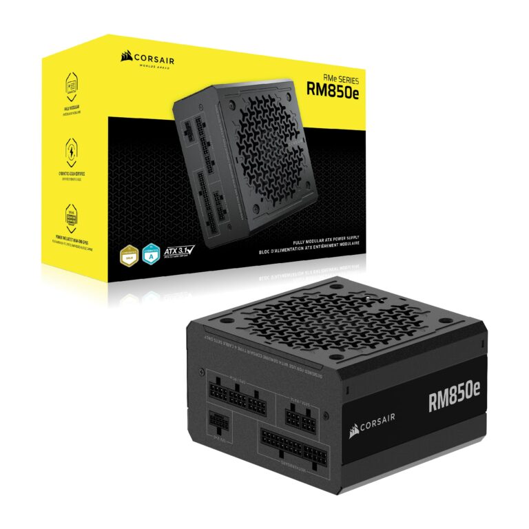 CORSAIR RM850e (2025) Fully Modular Low-Noise ATX Power Supply with 12V-2x6 Cable – ATX 3.1 & PCIe 5.1 Compliant, Cybenetics Gold Efficiency, 105°C-Rated Capacitors, Modern Standby Mode – Black - Image 2