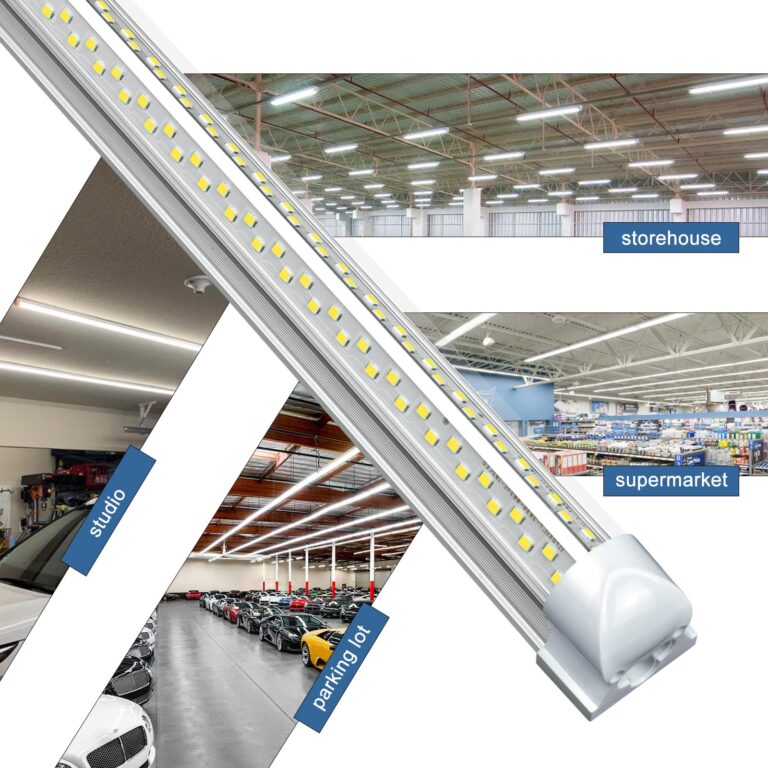Giwsge 8ft LED Shop Light Fixture - 100W 15000LM 5000K 12 Pack, 8 Foot V Shape LED Strip Lights, 96" T8 LED Tube Light for Garage, Linkable with Plug - Image 3