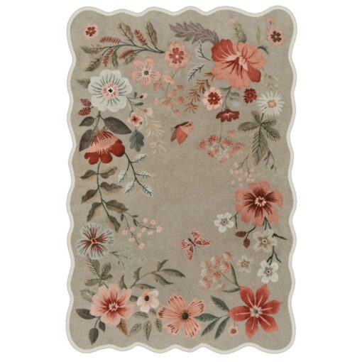 Lahome Floral Washable Rugs 8x10, Non-Slip Soft Bedroom Rug Stain Resistant, Ultra-Thin 8x10 Rugs for Living Room Easy Clean Boho Rug Accent Carpet for Dining Room Office(8x10ft,Brown) - Image 2
