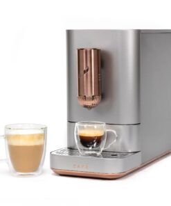 Café Affetto Automatic Espresso Machine | Brew in 90 Seconds | 20 Bar Pump Pressure for Balanced Extraction | Five Adjustable Grind Size Levels | WiFi Connected for Drink Customization | Steel Silver