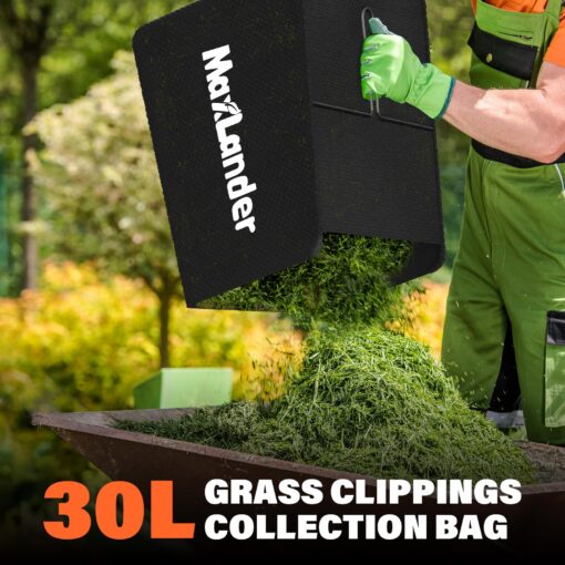 MAXLANDER Electric Dethatcher and Scarifier, 13” 12Amp 2-in-1 Lawn Dethatcher with 4-Position Depth Adjustment, 30L Removable Collection Bag, Airboost Technology Increases Lawn Health - Image 3