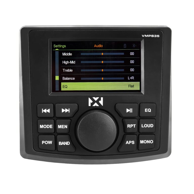 NVX VMPS35 Gauge Style Marine Stereo with Bluetooth and a 3" Ultra Bright Full-Color TFT Display - Perfect for Boats, UTVs, & ATVs - Image 9