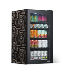 NewAir Beverage Refrigerator Cooler with 126 Can Capacity - Freestanding Mini Bar Beer Fridge for Bedroom, Dorm, Office - Small Refrigerator Cools to 37F Perfect For Beer, Soda, And Drinks