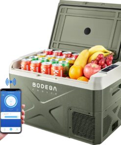 BODEGACOOLER 12 Volt Car Refrigerator, Electric Cooler Portable Freezer WIFI APP Control, 32Quart(30L) RV Car Fridge-4℉-68℉, 12/24V DC100-240 Volt AC for Outdoor Camping Travel Vehicles Home Use