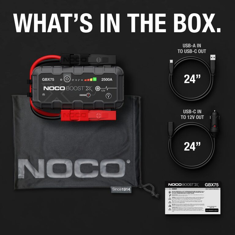 NOCO Boost X GBX75 2500A 12V UltraSafe Portable Lithium Jump Starter, Car Battery Booster Pack, USB-C Powerbank Charger, and Jumper Cables for up to 8.5-Liter Gas and 6.5-Liter Diesel Engines - Image 2