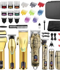 Hair Clippers for Men Professional，Clippers and T-Blade Trimmers Set，Electric Razor Shavers Hair Trimmer Kit Hair Clippers for Men Professional，Nose Hair Beard Trimme