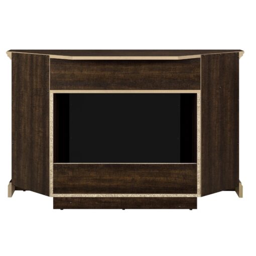 Ameriwood Home Overland Corner Fireplace TV Stand for TVs up to 50 Inch, Replaceable Electric Fireplace Insert Heater, Remote Control, Timer, Realistic Log and Flame Effect, Espresso - Image 7