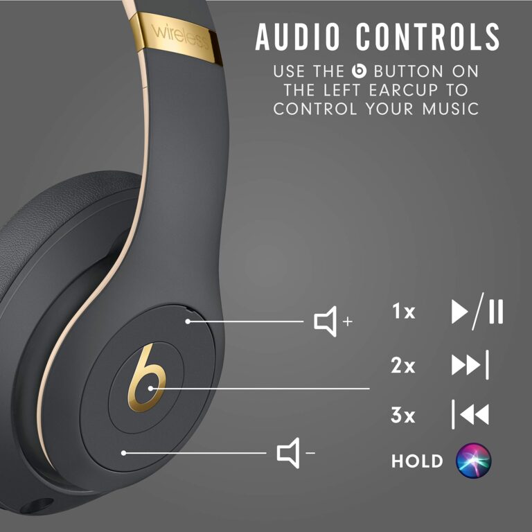 Beats Studio3 Wireless Noise Cancelling Over-Ear Headphones - Apple W1 Headphone Chip, Class 1 Bluetooth, 22 Hours of Listening Time, Built-in Microphone - Shadow Gray - Image 4