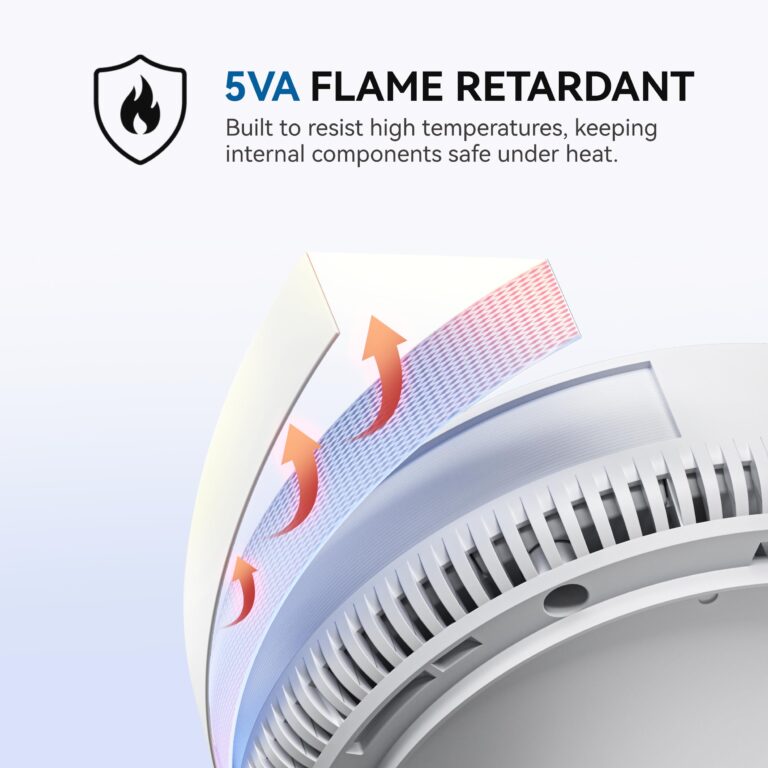 SITERWELL Hardwired Interconnected Smoke and Carbon Monoxide Detector, 10 Year Product Life Alarm Smoke Carbon Monoxide Detector with 2 AA Batteries Back Up, Smoke and CO Detector Voice Alert,5 Pack - Image 2