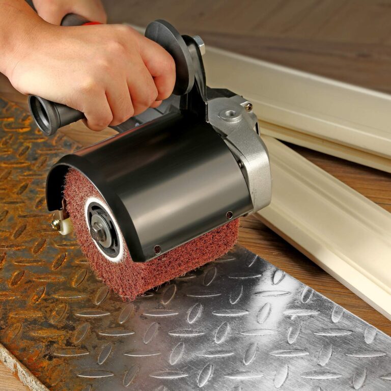 Burnishing Polishing Machine, ZFE 1200W 110V Burnishing Polishing Machine Polisher/Sander Set with 4PCS Non-woven Burnishing Wheels (80# 120# 240# 360#) for Metal and Stainless Steel Polishing - Image 3