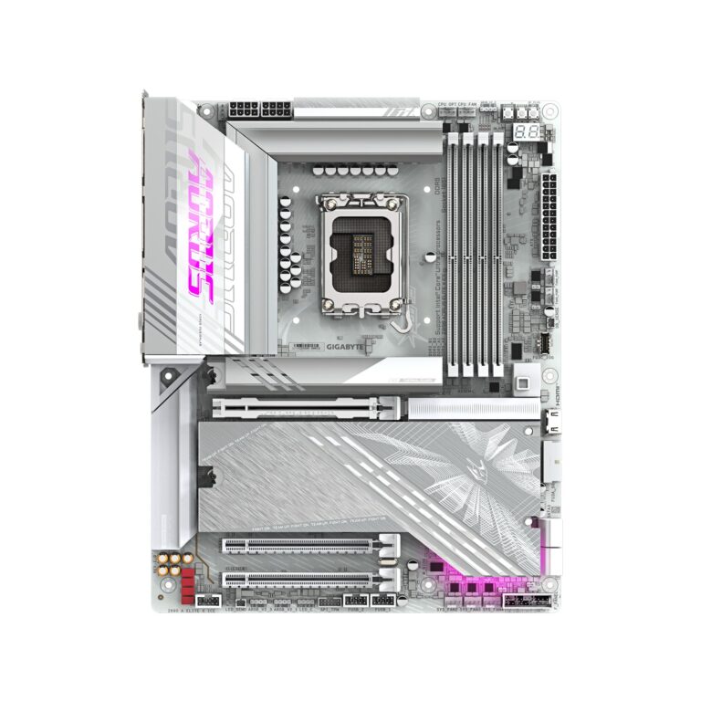 GIGABYTE Z890 AORUS Elite X ICE Intel Core Ultra (Series 2) LGA 1851 Motherboard, ATX, DDR5, 5X M.2, PCIe 5.0, Thunderbolt 4, WIFI7, 2.5GbE LAN, EZ-Latch - Image 5