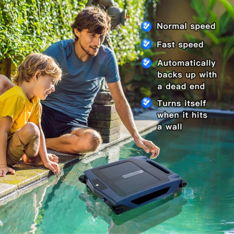 BEAUGATHER Pool Surface Cleaner Robot with Solar and Rechargeable Dual Mode, Cordless Robotic Pool Cleaner, Smart Pool Skimmer Basket, Automatic Pool Vacuum Cleaner with Auto-Escape and Auto-Turn - Image 5