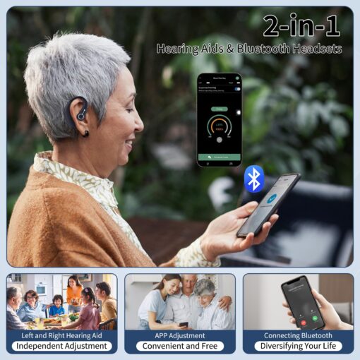 WASOCA Hearing Aids for Seniors, Hearing Aids Rechargeable with Bluetooth, Hearing Aid APP Control, Hearing Amplifier for The Hearing Loss, Hearing Your Voice. FSA or HSA Eligible - Image 4