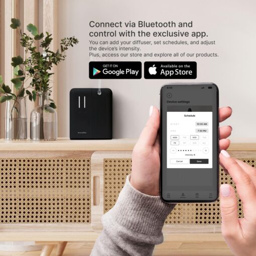 AromaPlan 2025 Waterless HVAC Scent Diffuser Whole House & Commercial Diffuser, 2 Fragrances Included-Smart, Cold-Air Waterless Scent Air- App Control, Bluetooth, AC, 2000 Sq. Ft Coverage,Black - Image 7