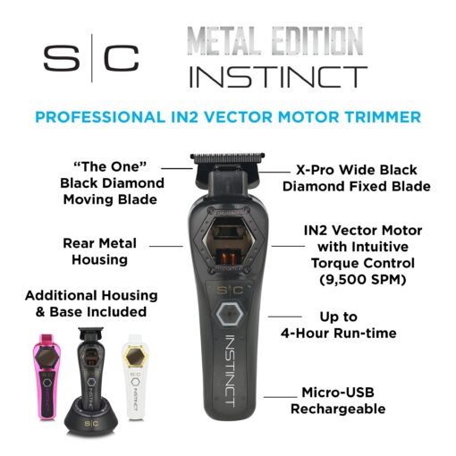 Stylecraft Instinct Metal Edition Hair Trimmer Professional Cordless IN2 Vector Motor with Intuitive Torque Control - Image 6