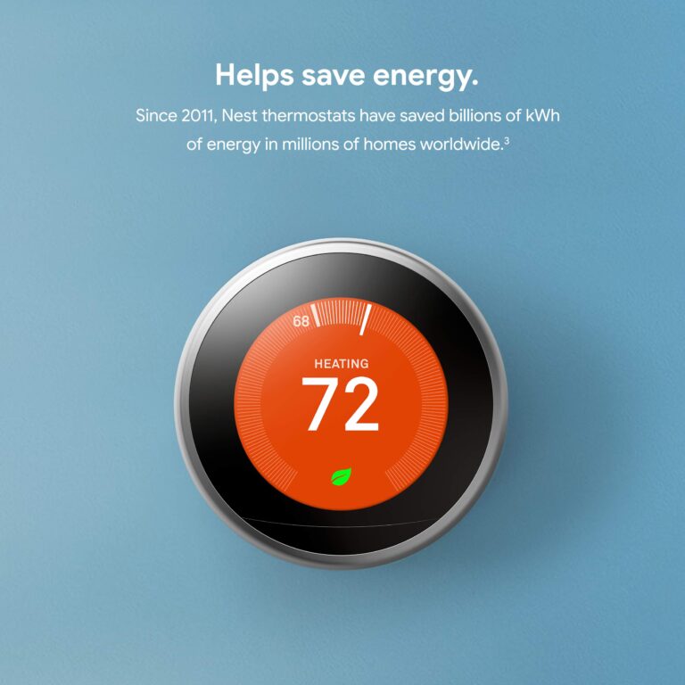 Google Nest Learning Thermostat - 3rd Gen (2015) - Programmable Smart Thermostat for Home - Works with Alexa - Stainless Steel - Image 13