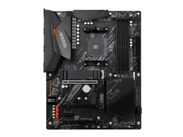 GIGABYTE B550 AORUS ELITE AX V2 Motherboard, Supports AMD AM4 Ryzen 5000 Processors, ATX, DDR4, Dual M.2, SATA 6Gb/s, 2.4/5 GHz Dual-Band, 2.5 GbE LAN, PCIe 4.0 - Image 4