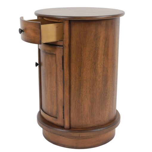 Decor Therapy Keaton Round Storage Side Table, Honeynut - Image 5